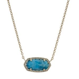 Kendra Scott Signature Elisa Necklace Brass/Aqua